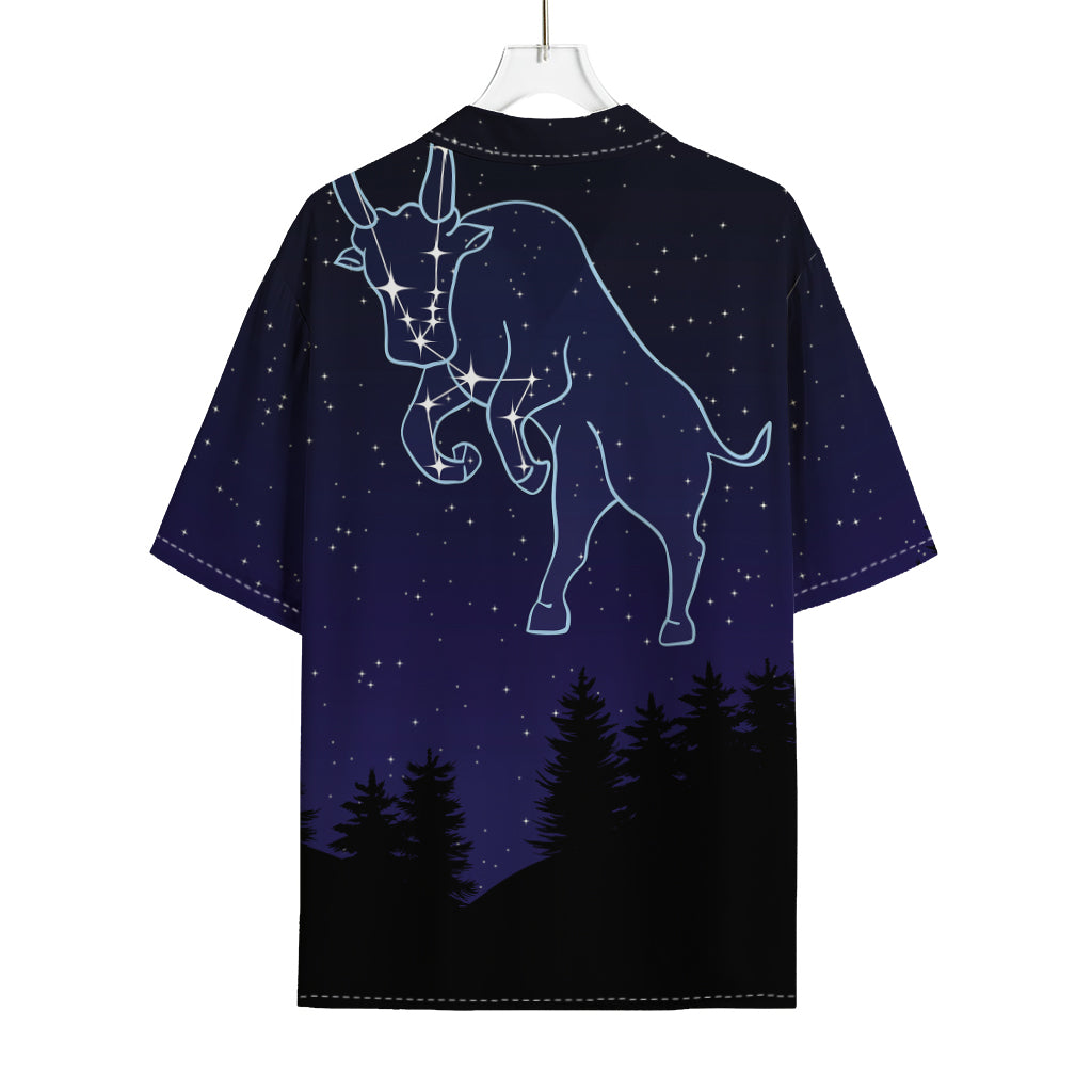 Taurus Constellation Print Rayon Hawaiian Shirt