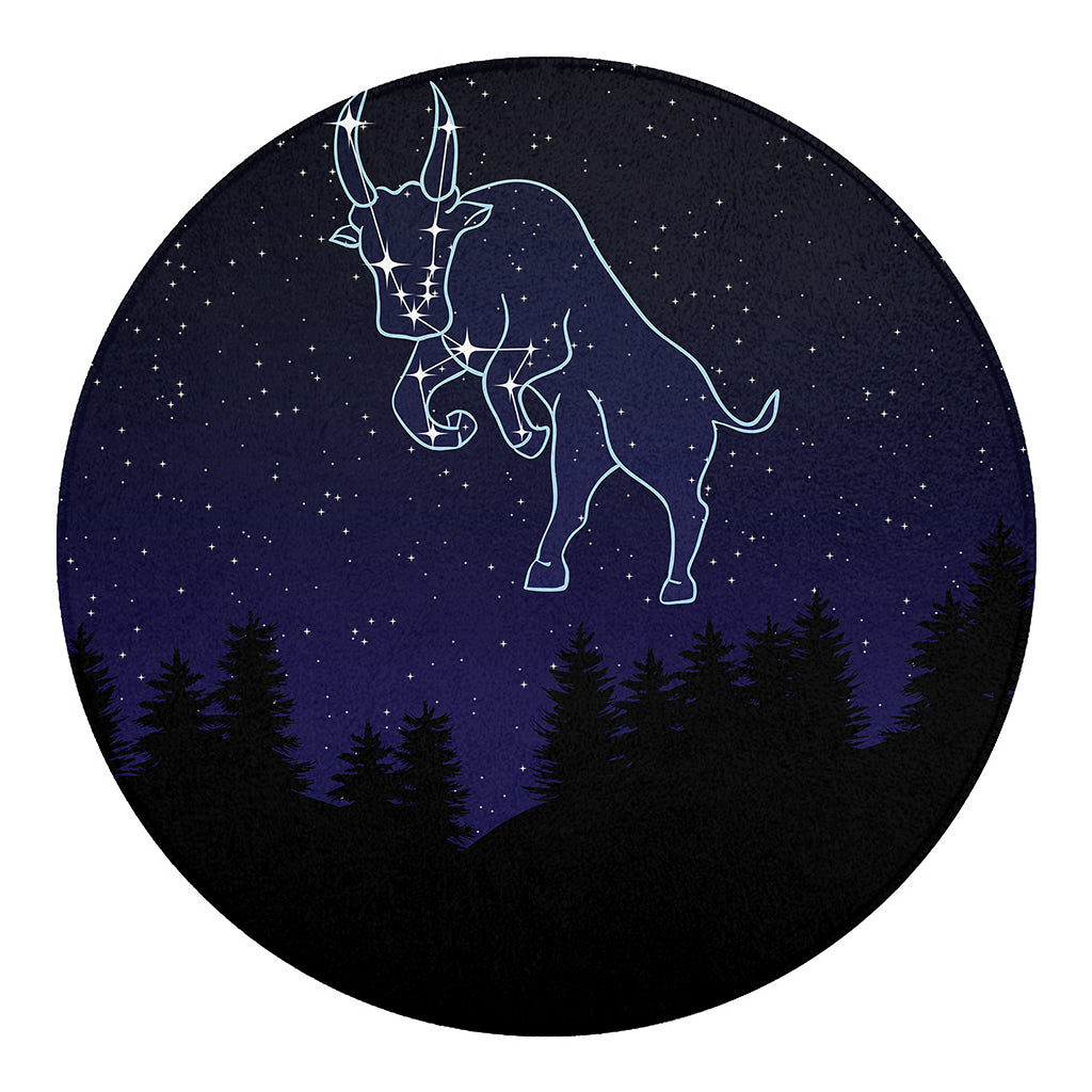 Taurus Constellation Print Round Blanket