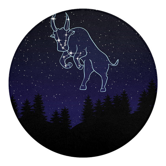 Taurus Constellation Print Round Blanket