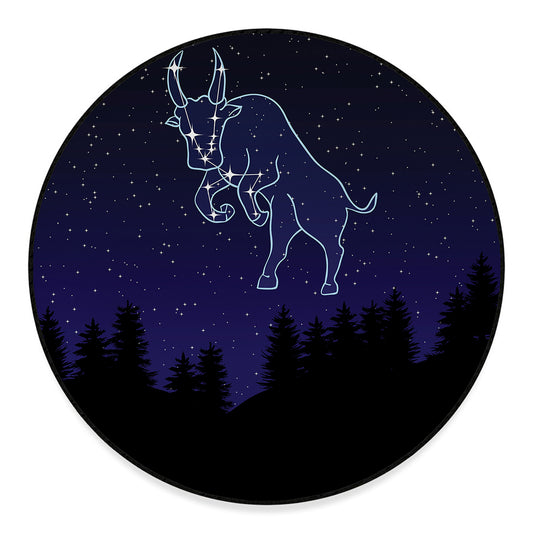 Taurus Constellation Print Round Floor Mat
