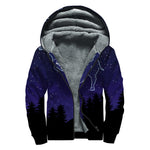 Taurus Constellation Print Sherpa Lined Zip Up Hoodie