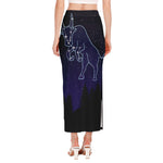 Taurus Constellation Print Side Slit Maxi Skirt