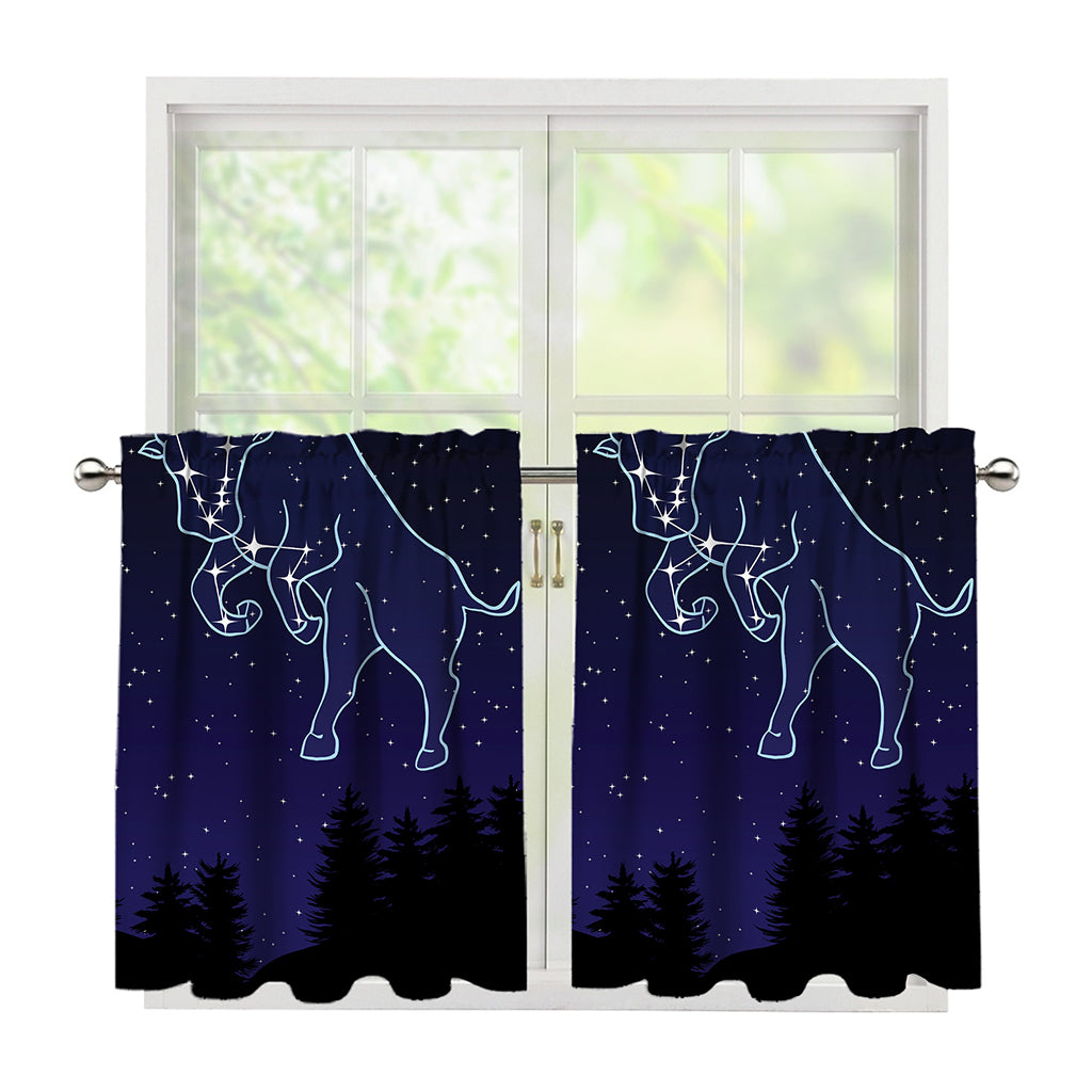 Taurus Constellation Print Tier Curtains