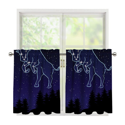 Taurus Constellation Print Tier Curtains