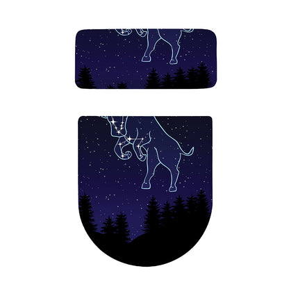 Taurus Constellation Print Toilet Lid And Tank Cover Set
