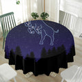 Taurus Constellation Print Waterproof Round Tablecloth