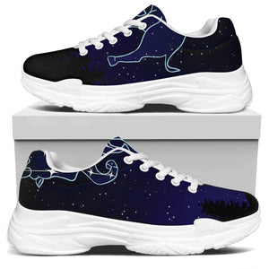 Taurus Constellation Print White Chunky Shoes