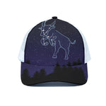 Taurus Constellation Print White Mesh Trucker Cap