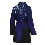 Taurus Constellation Print Women's Bathrobe
