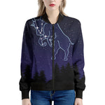 Taurus Constellation Print Women's Bomber Jacket
