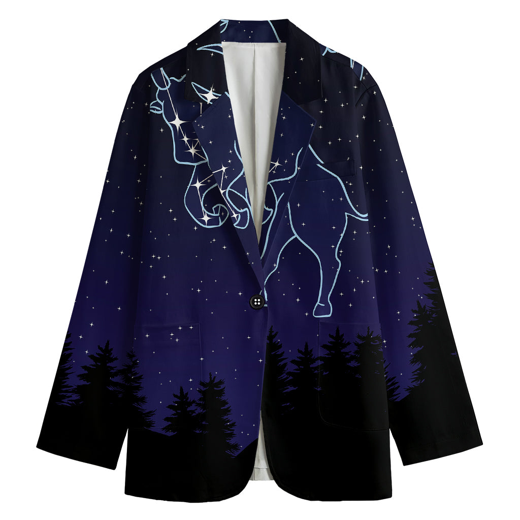 Taurus Constellation Print Women's Cotton Blazer