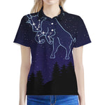 Taurus Constellation Print Women's Polo Shirt