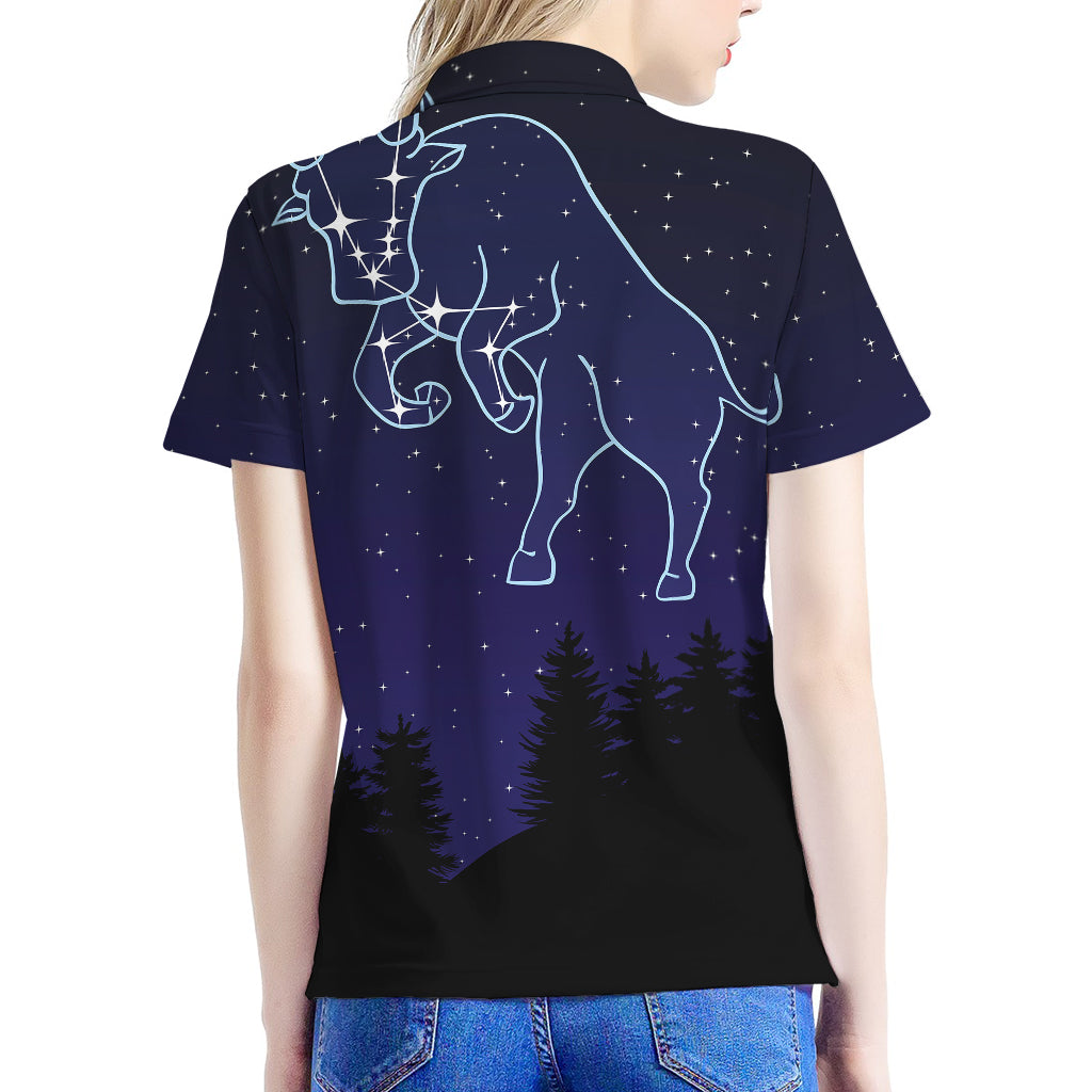 Taurus Constellation Print Women's Polo Shirt