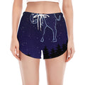 Taurus Constellation Print Women's Split Running Shorts