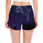 Taurus Constellation Print Women's Split Running Shorts