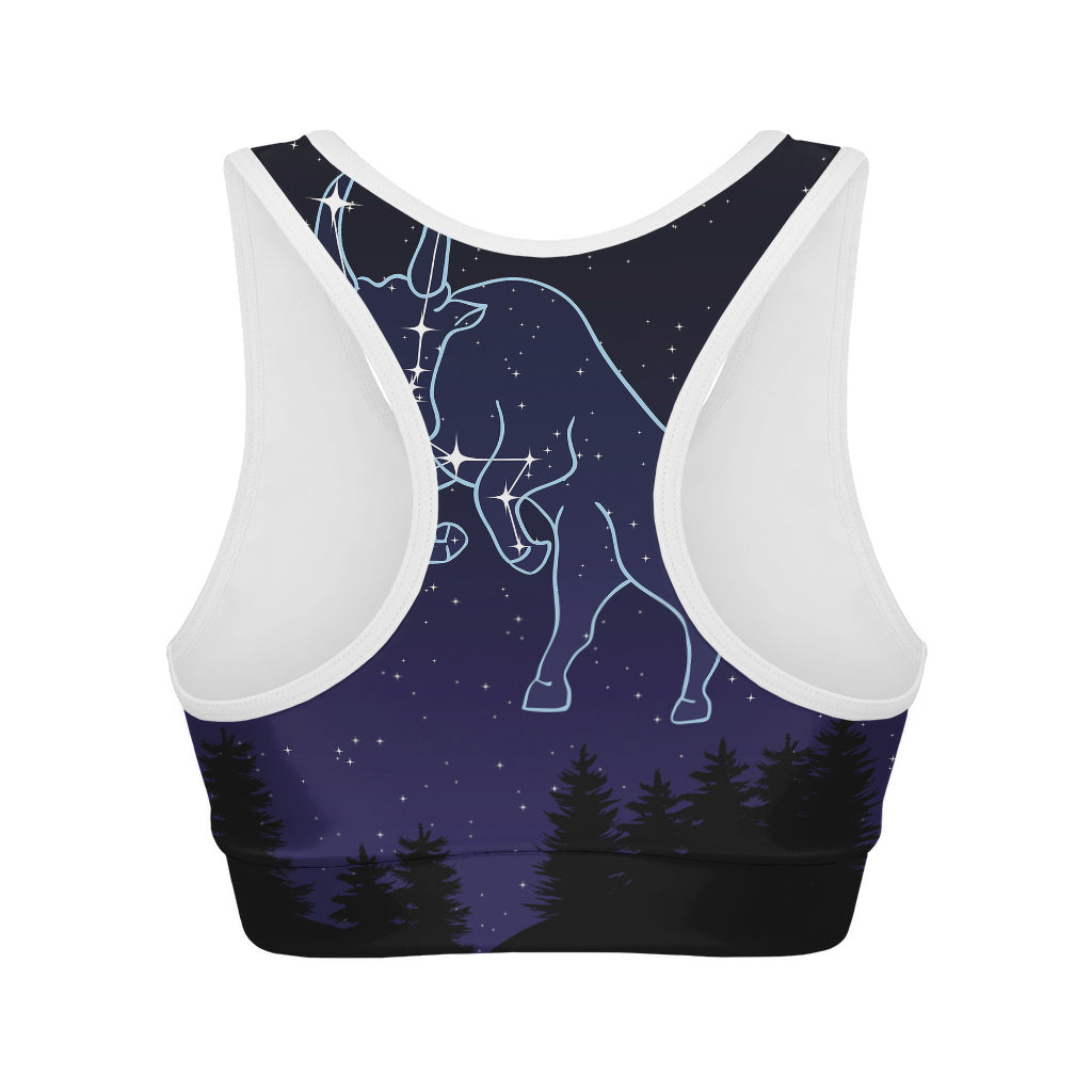 Taurus Constellation Print Women's Sports Bra