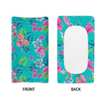 Teal Aloha Tropical Pattern Print Changing Pad Cover