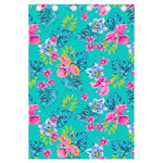 Teal Aloha Tropical Pattern Print Curtain