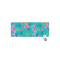 Teal Aloha Tropical Pattern Print Extended Mouse Pad