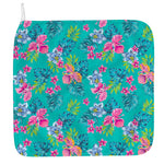 Teal Aloha Tropical Pattern Print Hand Towel