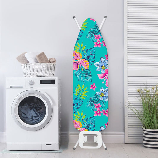 Teal Aloha Tropical Pattern Print Ironing Board Cover