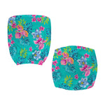 Teal Aloha Tropical Pattern Print Office Chair Cover