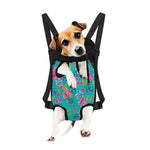 Teal Aloha Tropical Pattern Print Pet Carrier Backpack