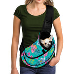 Teal Aloha Tropical Pattern Print Pet Sling Carrier