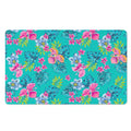 Teal Aloha Tropical Pattern Print Polyester Doormat