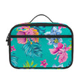 Teal Aloha Tropical Pattern Print Portable Lunch Bag