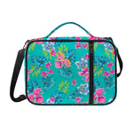 Teal Aloha Tropical Pattern Print Shoulder Strap Bible Bag