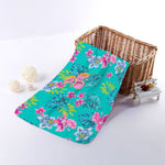 Teal Aloha Tropical Pattern Print Towel