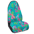 Teal Aloha Tropical Pattern Print Waterproof Car Seat Cover