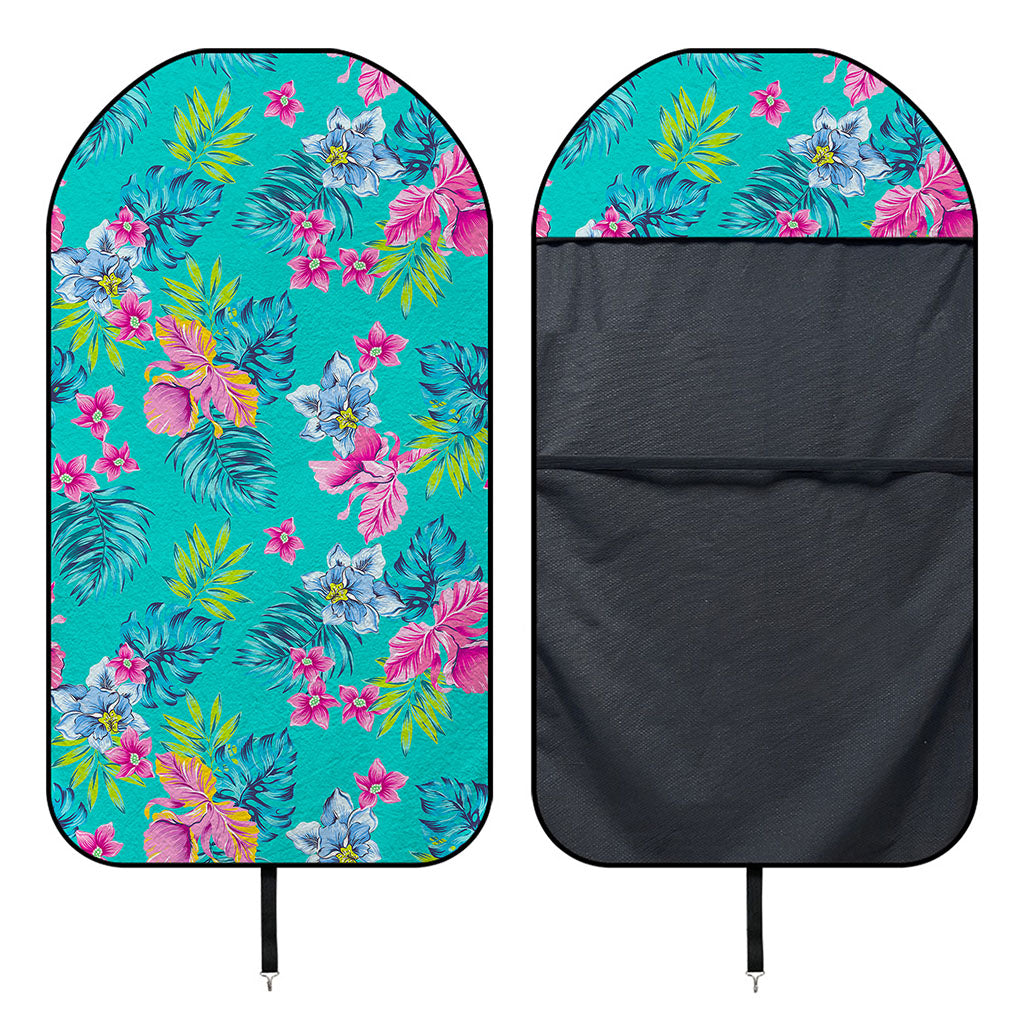Teal Aloha Tropical Pattern Print Waterproof Car Seat Cover