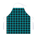 Teal And Black Buffalo Check Print Adjustable Apron