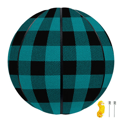 Teal And Black Buffalo Check Print Basketball