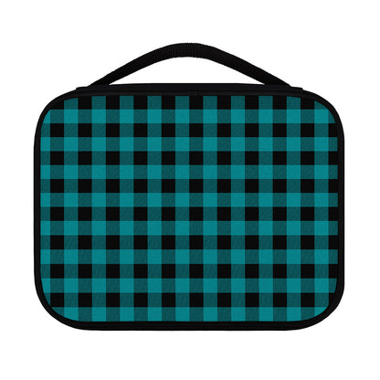 Teal And Black Buffalo Check Print Classic Bible Case