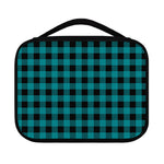 Teal And Black Buffalo Check Print Classic Bible Case