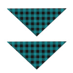 Teal And Black Buffalo Check Print Dog Bandana
