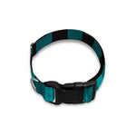 Teal And Black Buffalo Check Print Dog Collar