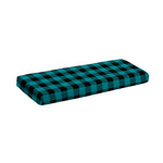 Teal And Black Buffalo Check Print Piano Keyboard Cover