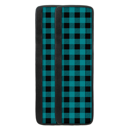 Teal And Black Buffalo Check Print Refrigerator Handle Covers