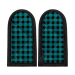 Teal And Black Buffalo Check Print Skillet Handle Cover