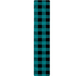 Teal And Black Buffalo Check Print Table Runner