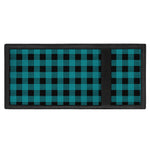 Teal And Black Buffalo Check Print Trifold Wallet