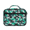 Teal And Black Camouflage Print Briefcase Bible Bag