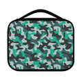 Teal And Black Camouflage Print Classic Bible Case