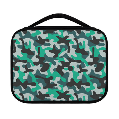 Teal And Black Camouflage Print Classic Bible Case