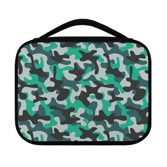Teal And Black Camouflage Print Classic Bible Case