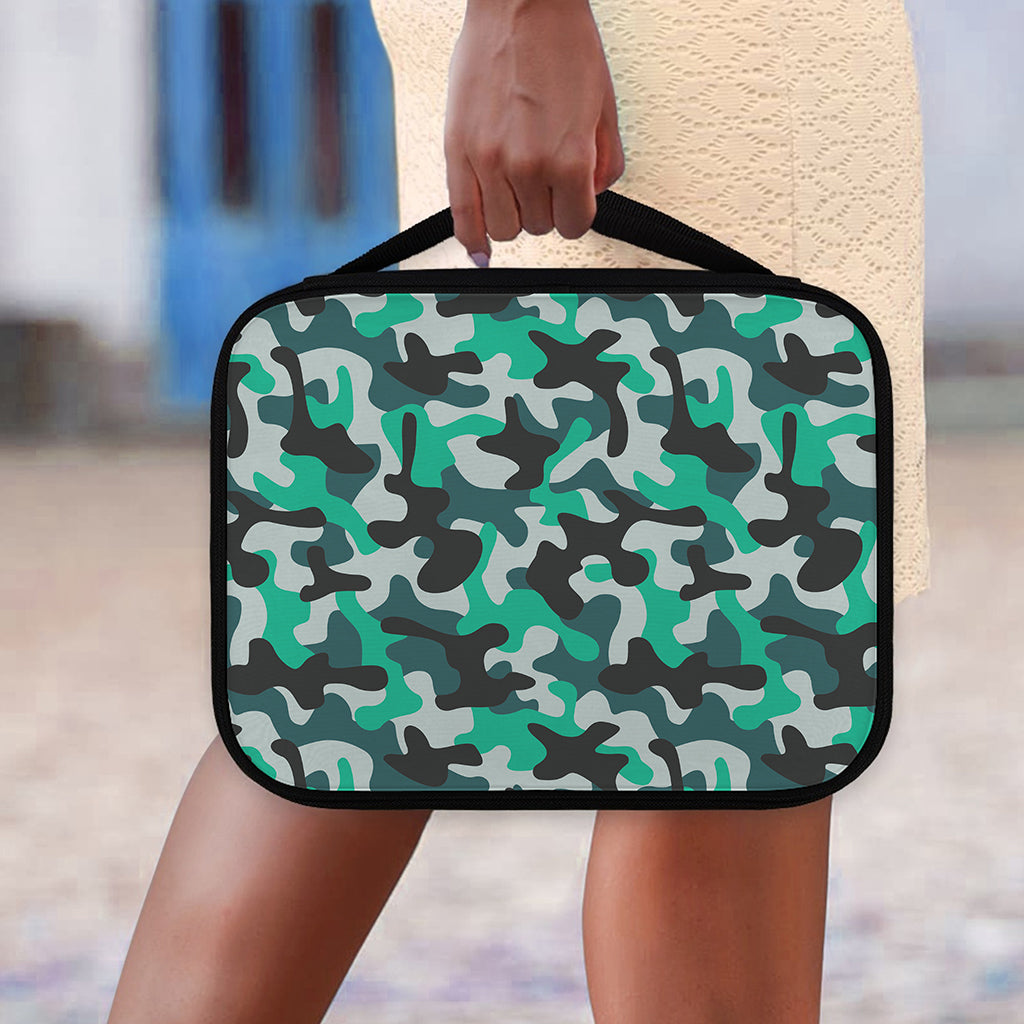 Teal And Black Camouflage Print Classic Bible Case